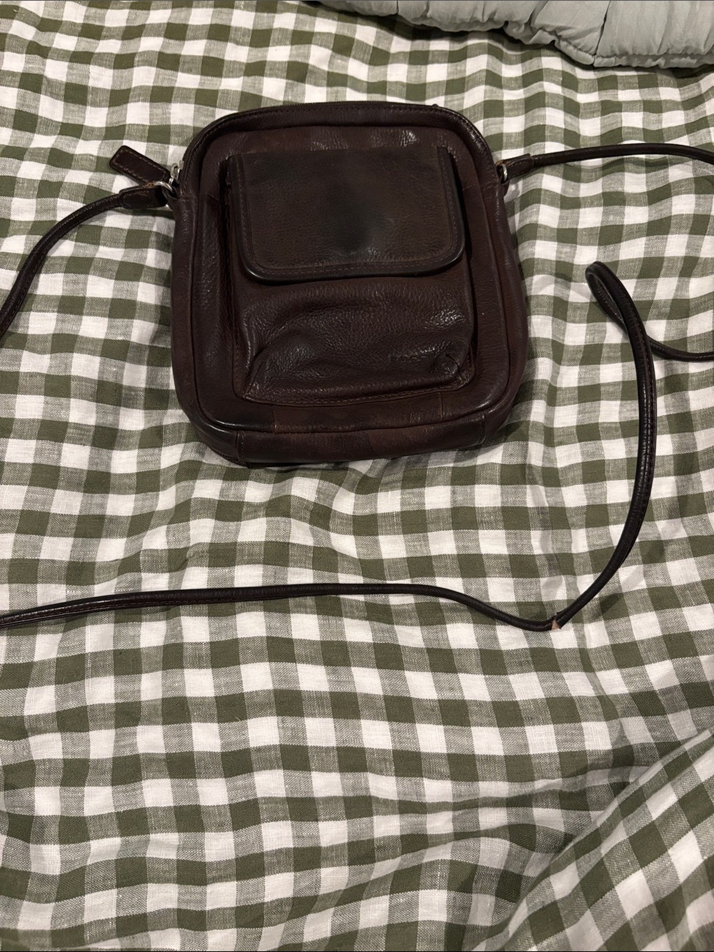 Brown Leather Crossbody Bag - fossil